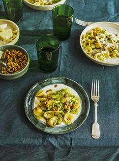 Orecchiette with shaved Brussels sprouts & brown butter hazelnuts