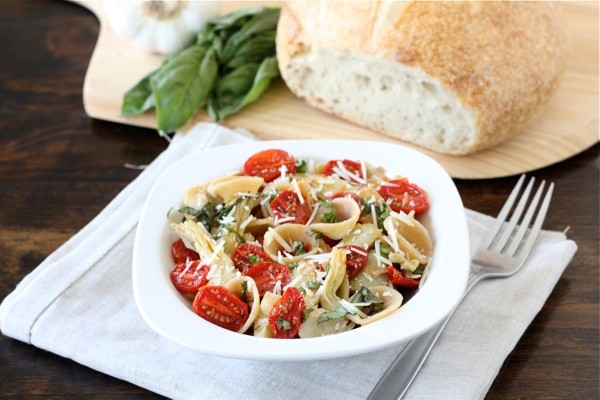 Orecchiette with slow roasted tomatoes & artichokes
