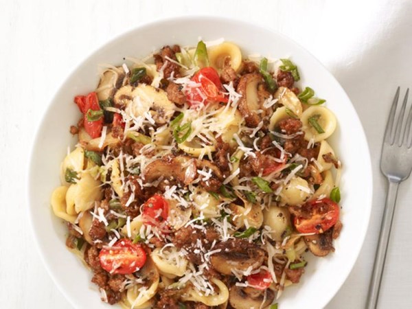 Orecchiette with spicy sausage 