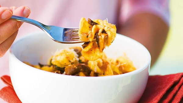 Orecchietti with rich mushroom sauce