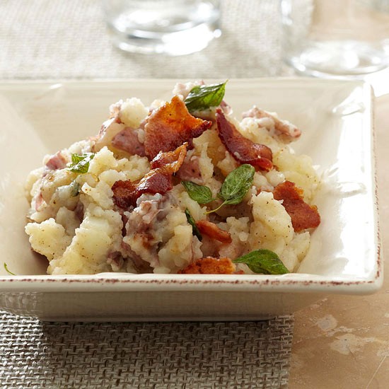 Oregano butter & bacon potatoes