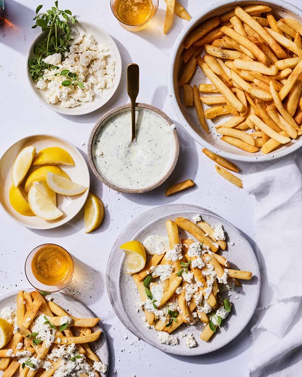Oregano feta fries