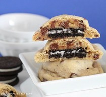 Oreo stuffed chocolate chip cookies