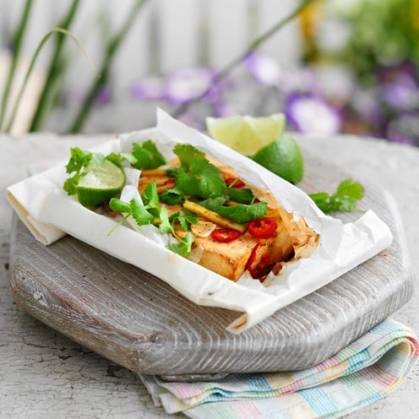 Oriental baked tofu                                    