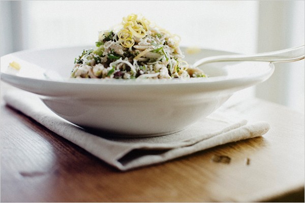 Orzo + broccoli pesto salad