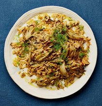 Orzo pilaf with fennel and dill