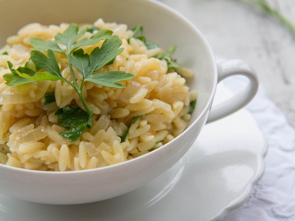Orzo pilaf with parsley [Melissa Rubel Jacobson]