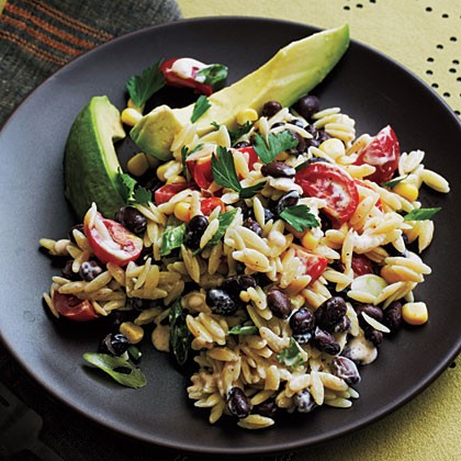 Orzo salad with spicy buttermilk dressing