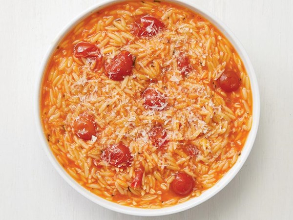 Orzo with cherry tomatoes