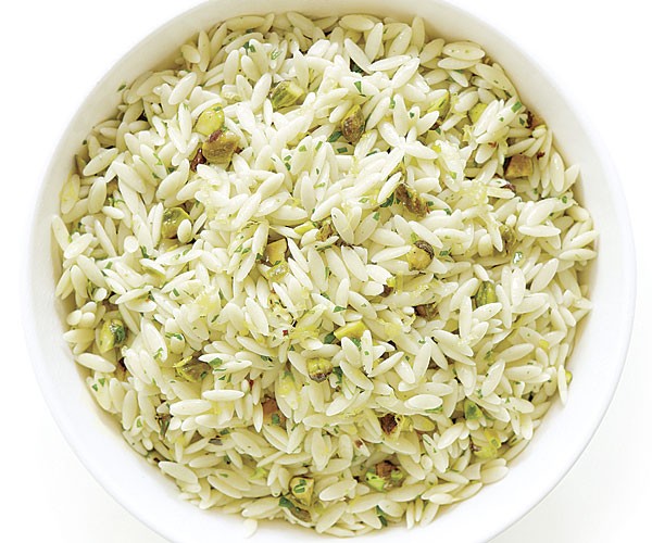 Orzo with pistachios and lemon