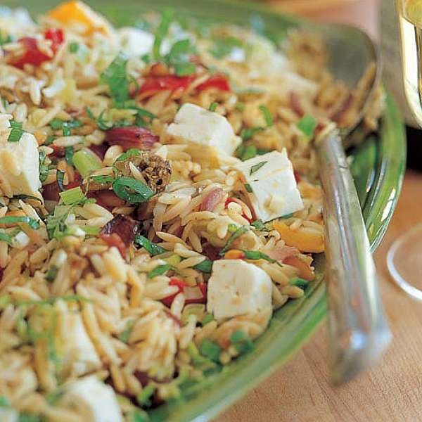 Orzo with roasted vegetables