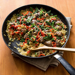 Orzo with sausage and broccoli rabe