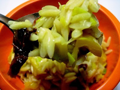 Orzotto with leeks and sun-dried tomatoes
