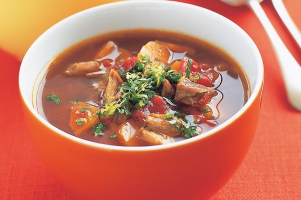 Osso buco soup with gremolata