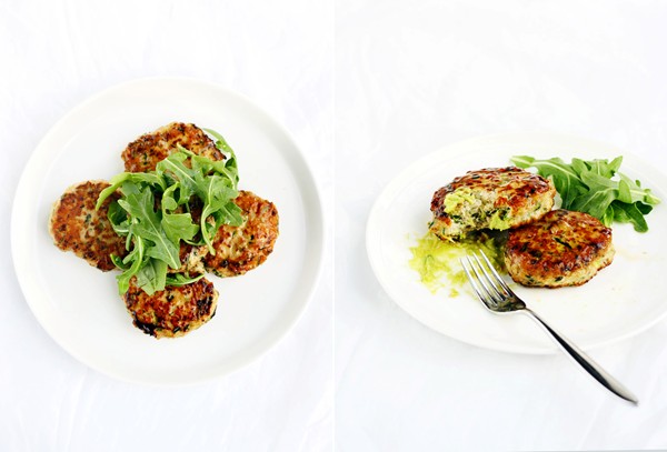 Ottolenghi's chicken cakes with wasabi guacamole