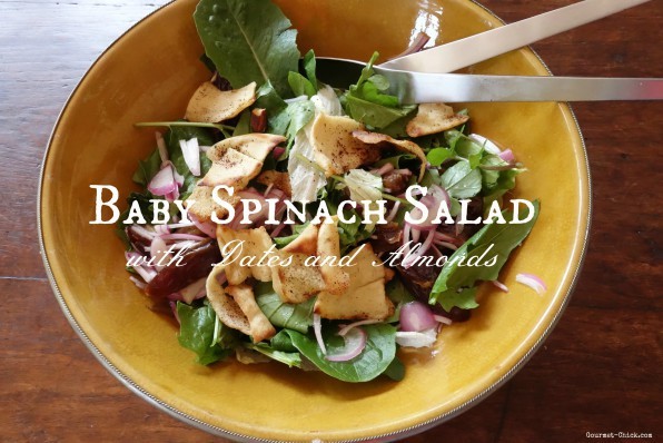 Ottolenghi's spinach salad with dates and almonds