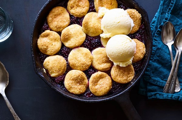 Our best blackberry cobbler