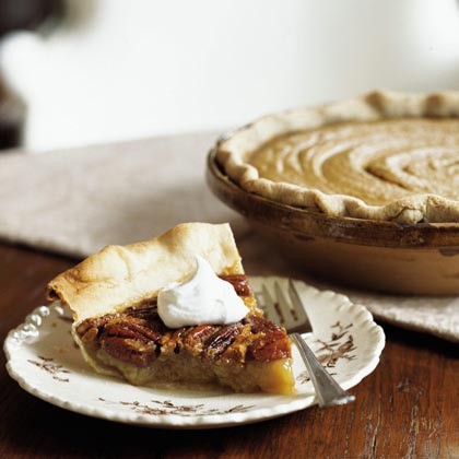Our favorite pecan pie with spiked cream