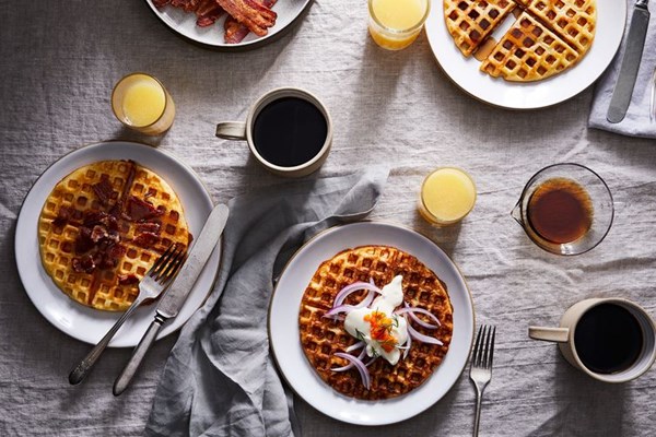 Our favorite savory, cheesy waffles