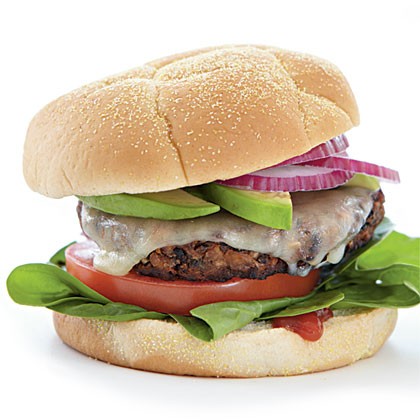 Our homemade quick black bean burger