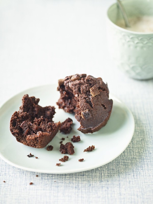 Out-of-bed chocolate muffins