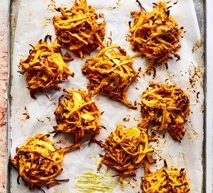 Oven-baked bhajis 