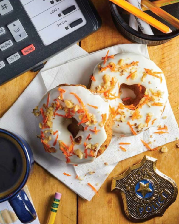 Oven-baked carrot cake doughnuts