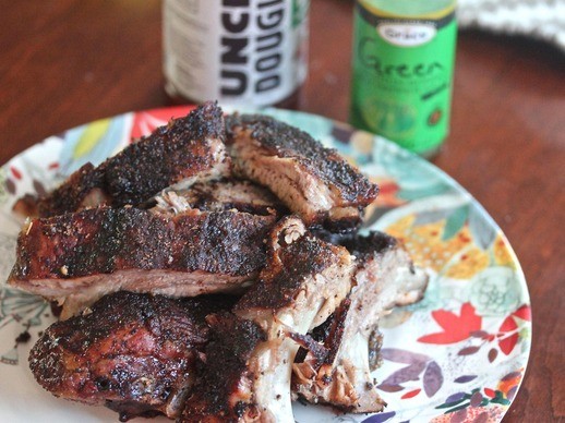 Oven-baked espresso, cocoa, and chili-rubbed baby back ribs