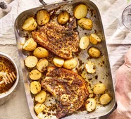 Oven-baked pork chops