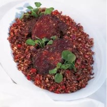 Oven-baked pork chops in maple barbecue sauce