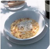 Oven-baked risotto carbonara