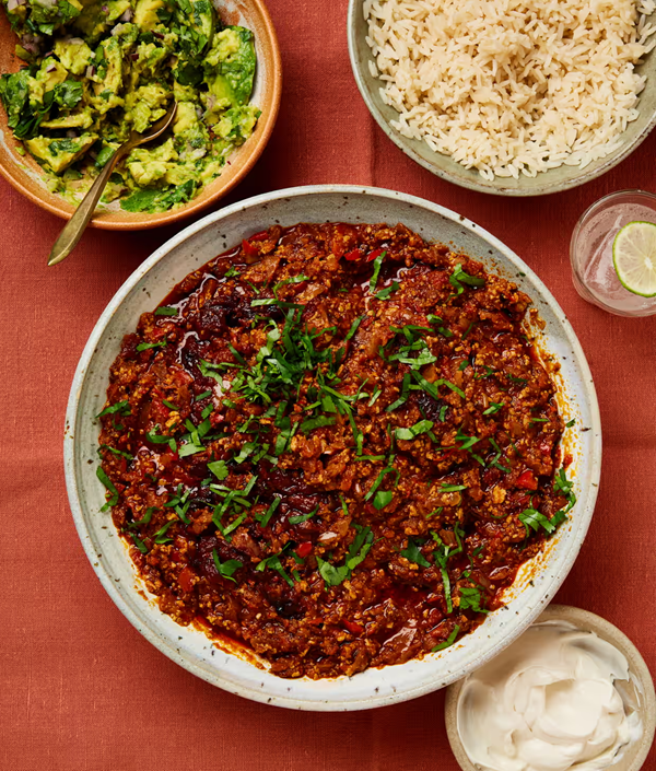 Oven-baked tofu chilli
