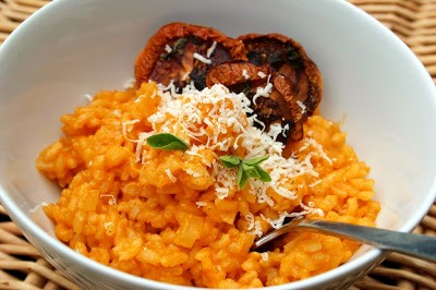 Oven baked, tomato soup risotto