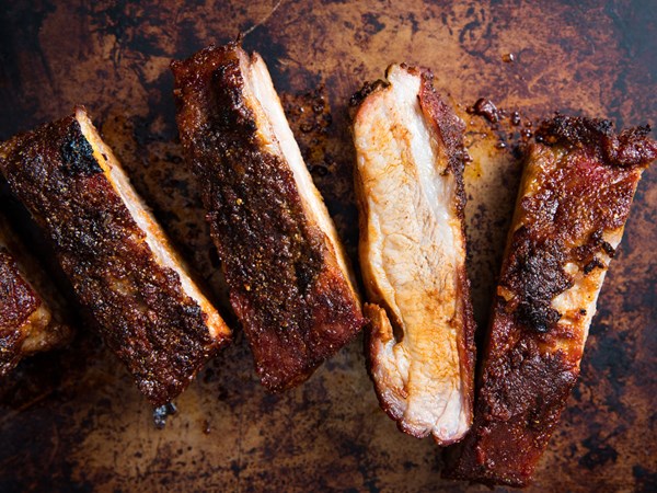 Oven barbecue pork ribs