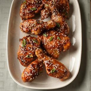Oven-barbecued Asian chicken