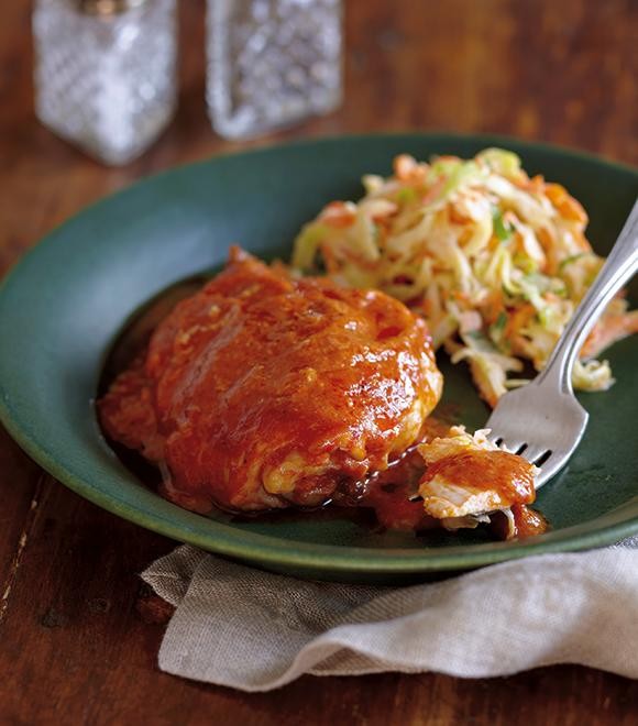 Oven-barbecued chicken