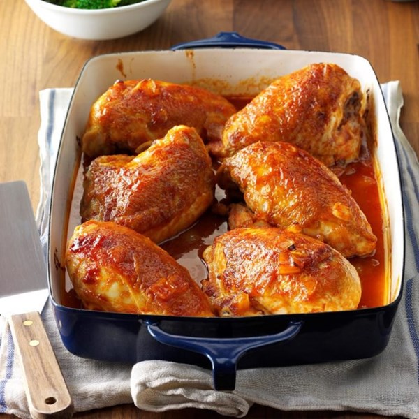 Oven barbecued chicken