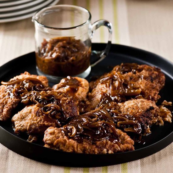 Oven-fried chicken breasts