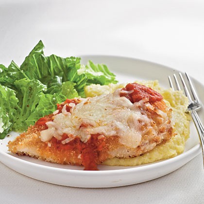 Oven-fried chicken Parmesan