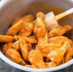Oven-fried chicken wings