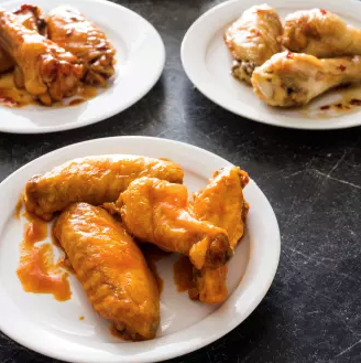 Oven-fried chicken wings