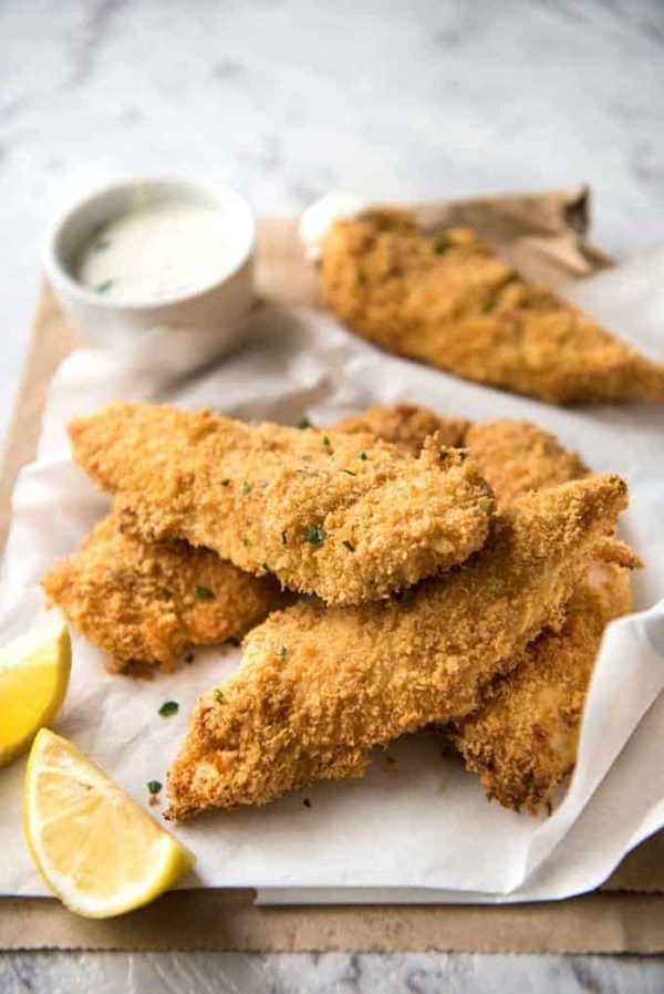 Oven fried Parmesan chicken tenders