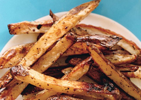 Oven fries with coriander seeds