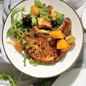 Oven pork chop pan roast
