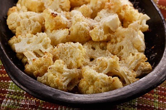 Oven roasted cauliflower