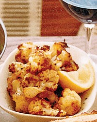 Oven-roasted cauliflower florets