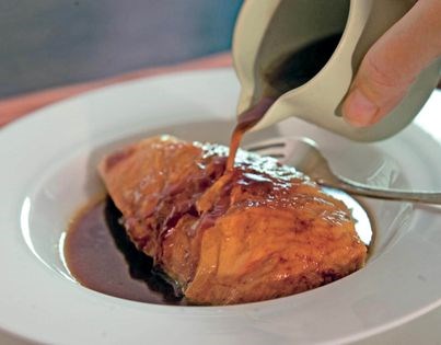 Oven-roasted chicken with natural jus