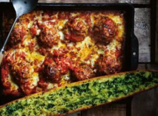 Oven-roasted chorizo meatballs with tomato ragu