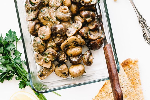 Oven-roasted Dijon mushrooms