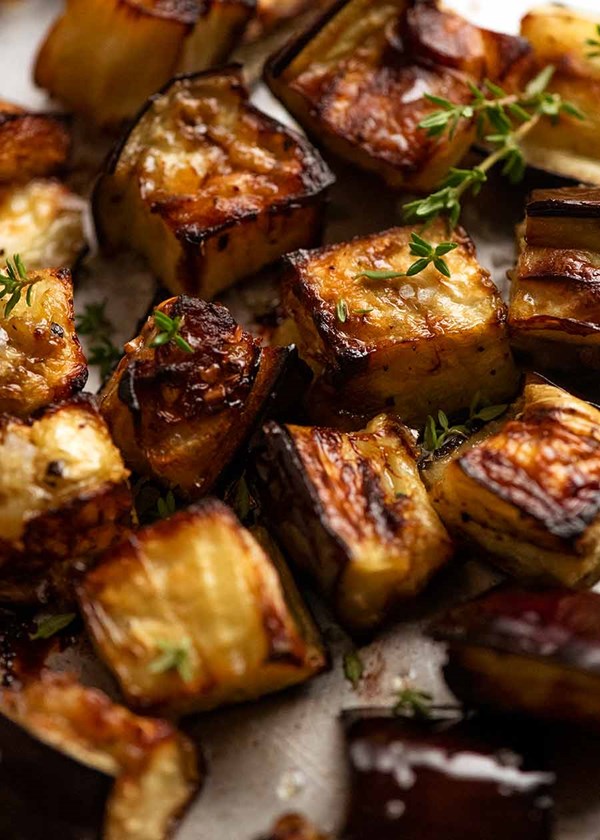Oven roasted eggplant (aubergine)